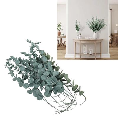 36 tiges d'eucalyptus réalistes feuilles d'eucalyptus vertes artificielles tiges DIY Arrangements floraux Bouquet de mariage Décoration intérieure