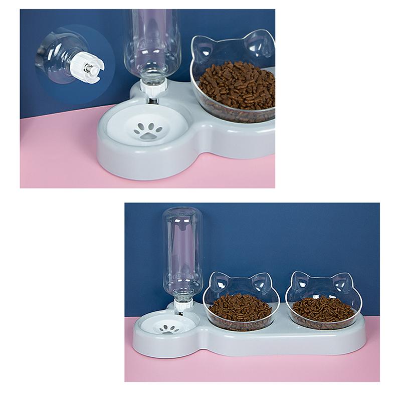 Cheap Set Nonwet Mouth Pet Bow Cat Feeding Watering Supplies Pet water bottle Joom