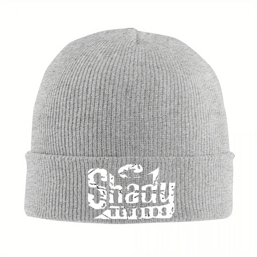 New Shady Records Collection Eminem Knitted Caps For Women Unisex Beanie Autumn Winter Hat Acrylic Hip Hop Music Album Crochet