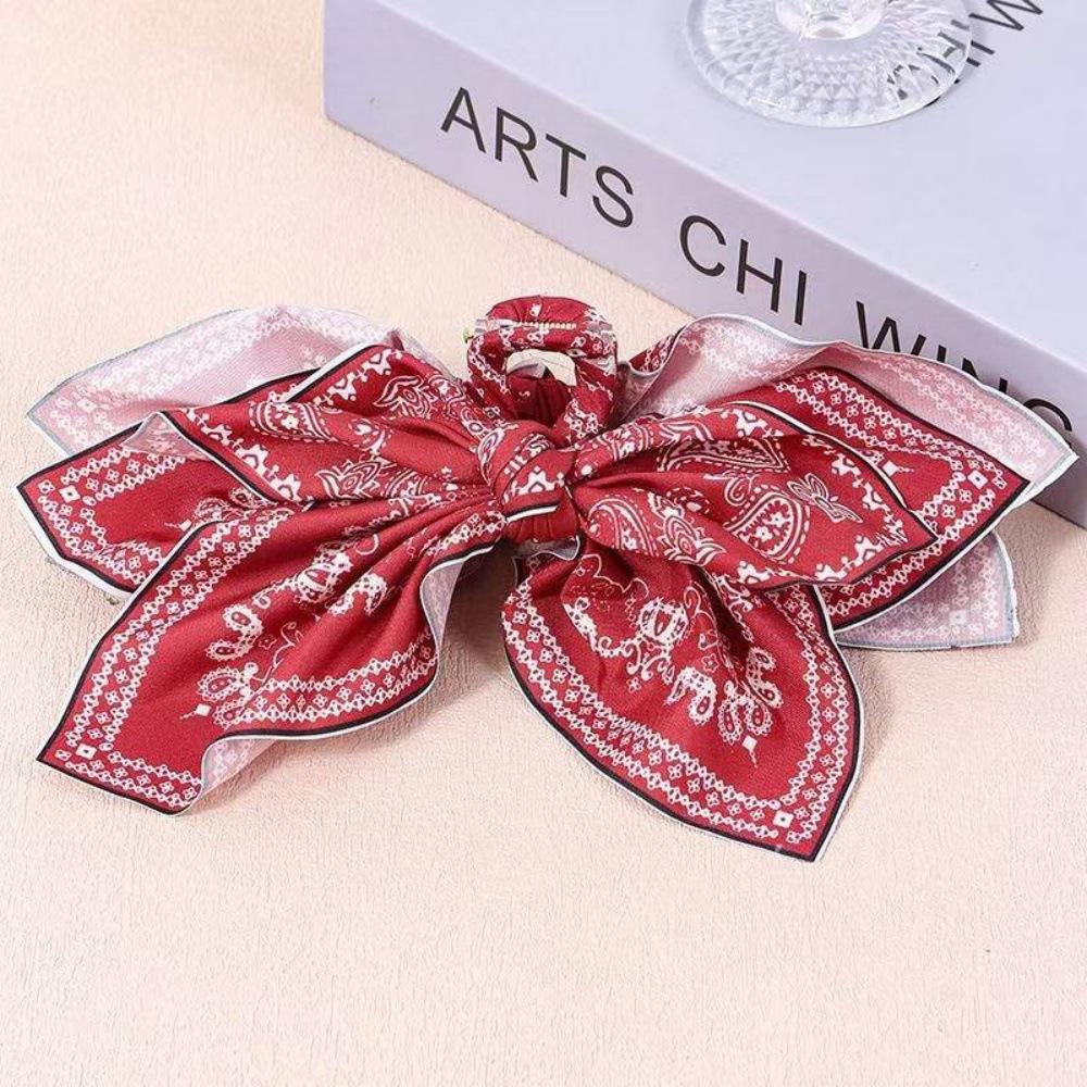 Black Double-Sided Bow Claw Hair Clip - Japanese Korean Style 2025