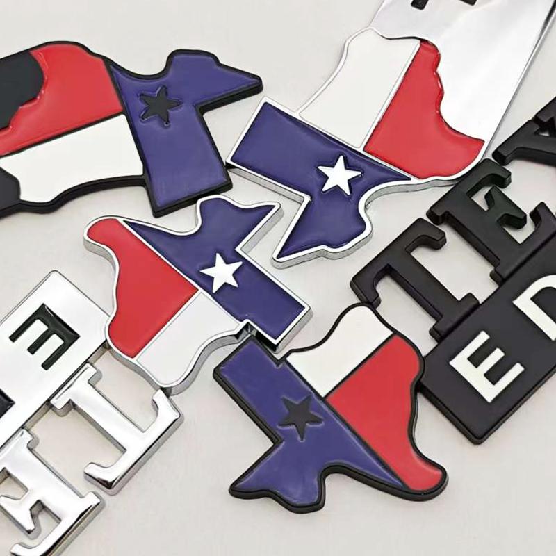 New 1pc 3D Metal Car Sticker Logo TEXAS EDITION Star Rear Trunk Badg Fender Side Emblem Decals For Chevy GMC SILVERADO SIERRA