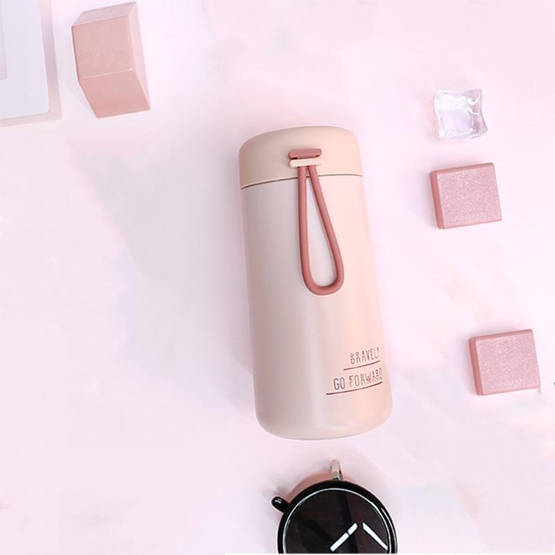 1PCS Tumbler Thermos Cup Milky White Coffee Mug Car Insulated Water Bottle Travel Stainless Steel Vacuum Flasks Drinking Kettle