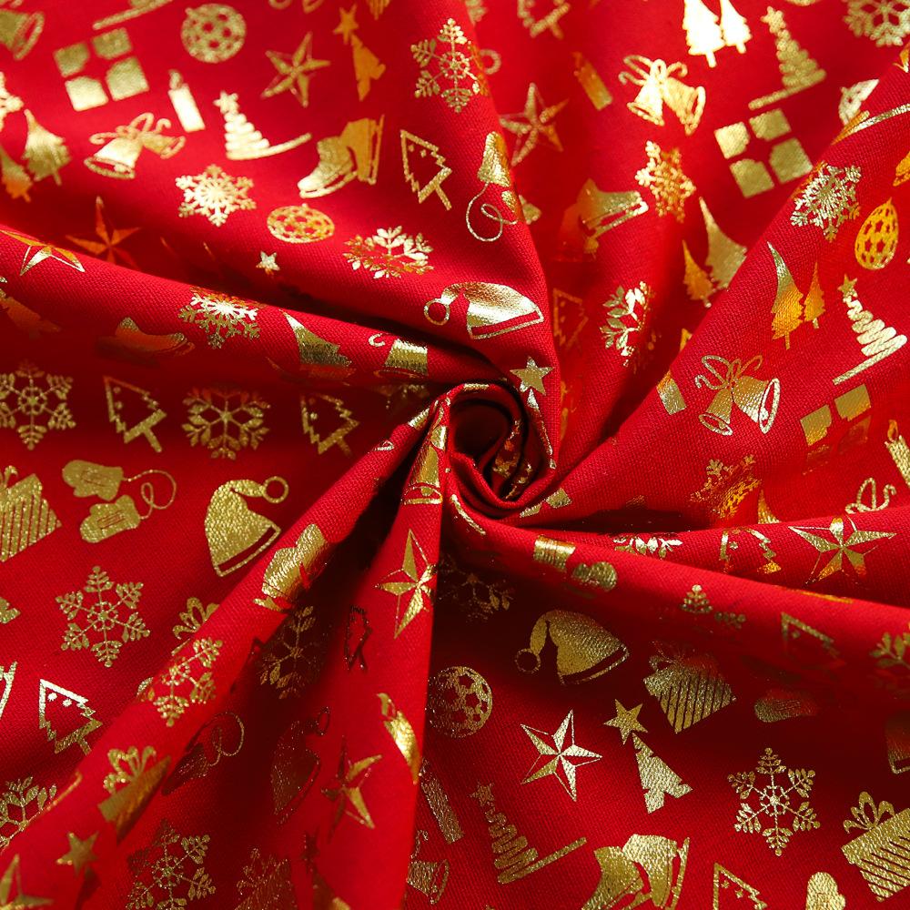 Christmas Snowflake Tablecloth Round Bronzing Dust-Proof Table Cloth Printed Christmas Decoration Holiday Supplies Cover Cloth