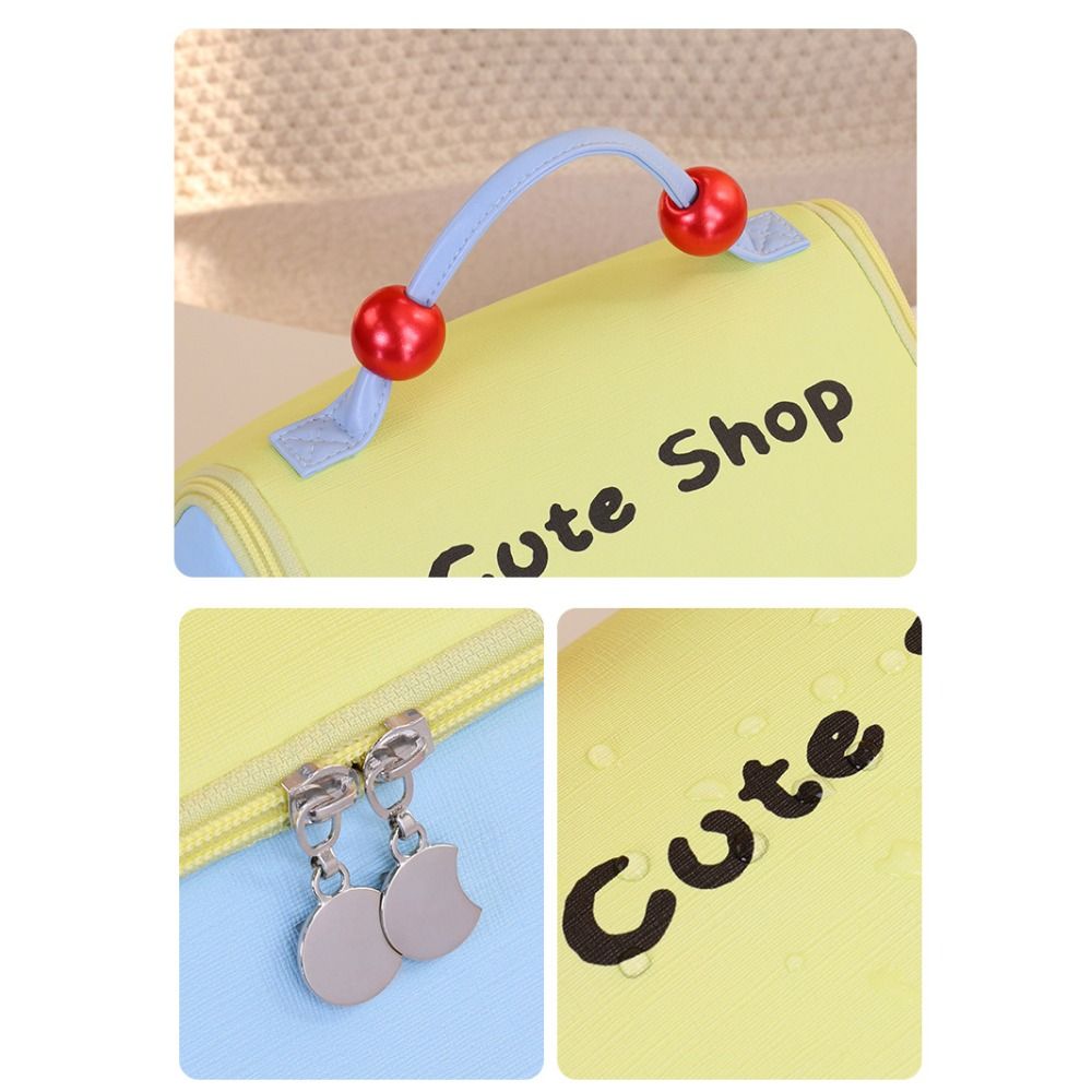 House Shape Cartoon Cosmetic Bag Solid Color Makeup Bags Makeup Organizer Toiletries Bag  Travel