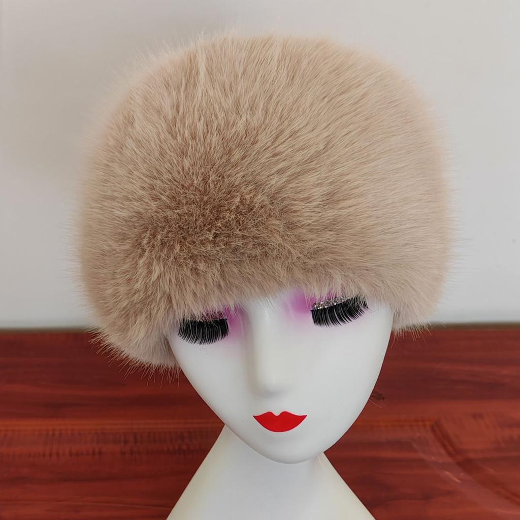 Fall and Winter Fur-like Fur Hat Empty Top Hair Accessory Ring Thickenedheattechpopular Photo Hat