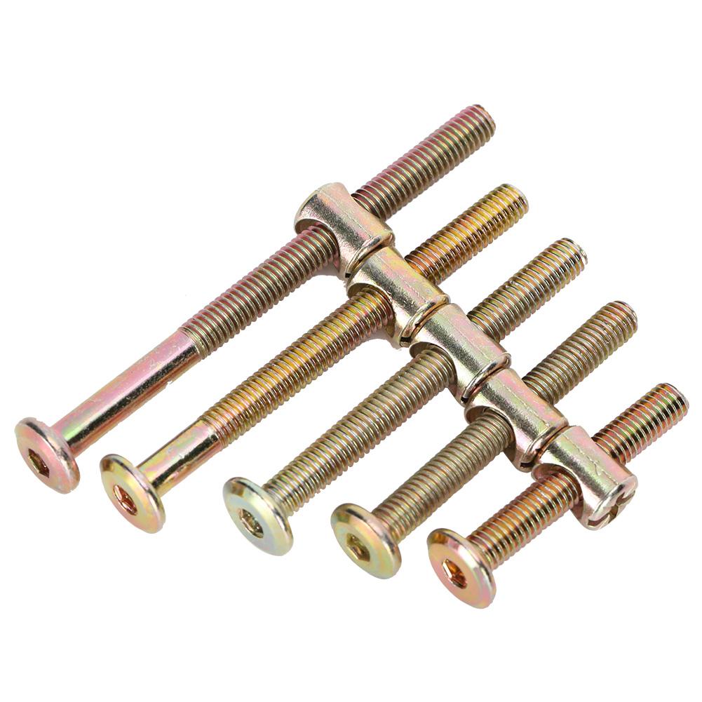 100 Pcs Screw Nut M6 Furniture Connection Galvanized Carbon Steel Screw Nut Assortment Kit