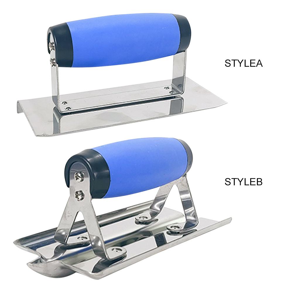 Бетонный ручной кромочный инструмент или канавкорез Бетонные инструменты Нержавеющая сталь с мягкой рукояткой Штукатурка Стукко Цемент Отделочный инструмент Кельма для бассейна Style A