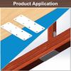 4Pcs Stainless Steel Metal Straight Brackets With Screws Repairing Mending Plate for Wood Furniture Easy To Install