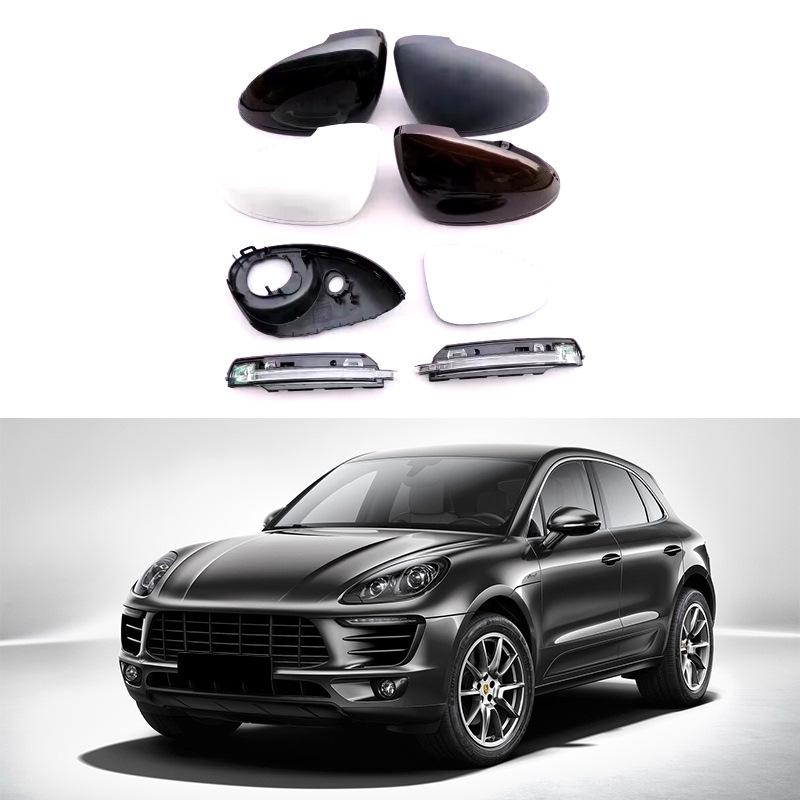 Compatible Rearview Mirror Cover with Turn Signal for 2014-2023 Porsche Macan
