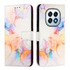 For Oppo F29 5G Case with Strap Marble Pattern Leather Phone Cover Card Holder