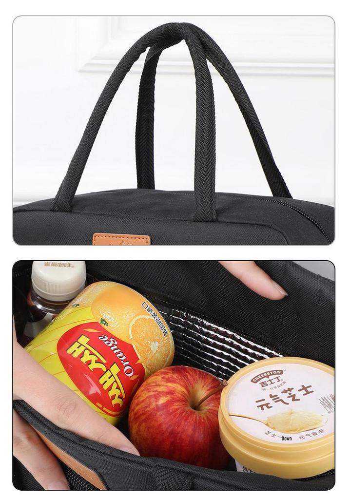 Japanese-Style Insulated Lunch Bag - Large Capacity, Waterproof Bento Bag for Students & Office Commutes