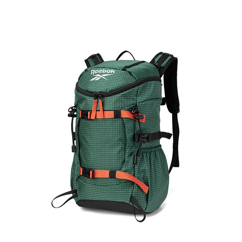 New Reebok Fabric Backpack Unisex Khaki Green/Jasper/Obsidian Black RB250104M