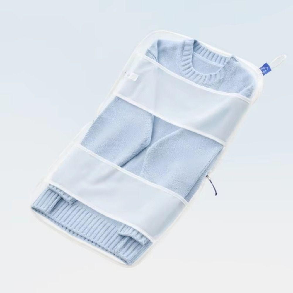 Fine Mesh Mesh Sweater Washing Bag Double Fixed Belt Clothing Organizer Bag  for Wool Garments
