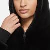 Nike Women'ss Sportswear Essential Faux Fur Jacket Asia Sizing Black DD5117-010