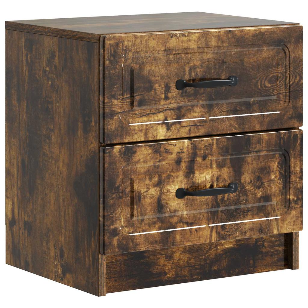Nightstand Smoked Oak 43 x 34.5 x 44.5 cm Engineered Wood