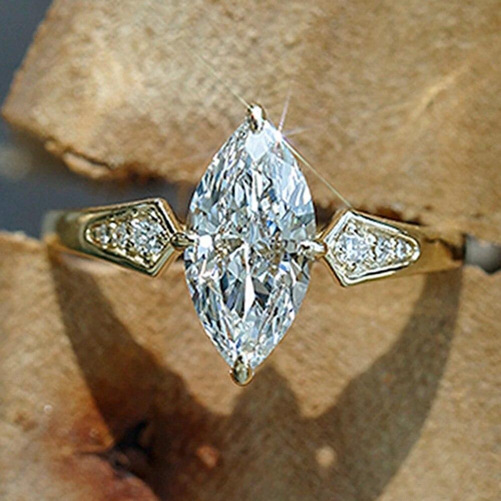 

Vinregem Marquise 6*12 мм, созданный в лаборатории сапфир, драгоценный камень, позолоченное кольцо из стерлингового серебра 925 пробы 18 карат, кольцо для женщин, ювелирные изделия для вечеринок