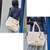 KiU Square Padded Tote Large Shoulder Multi-Purpose Bag, Waterproof, Water-Repellent, Quilted, Capacity, Pocket, Stylish, Cute, Casual, Outdoor,