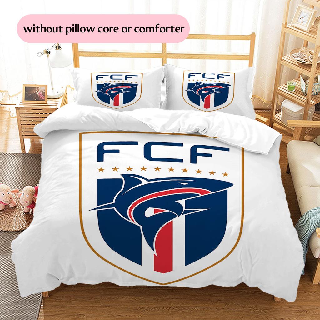 Logo della nazionale di calcio di Capo Verde Modello Biancheria da letto Decorazione per la casa Regalo di compleanno (1 * copripiumino + 2 * federa, senza nucleo),merchandising per fan.