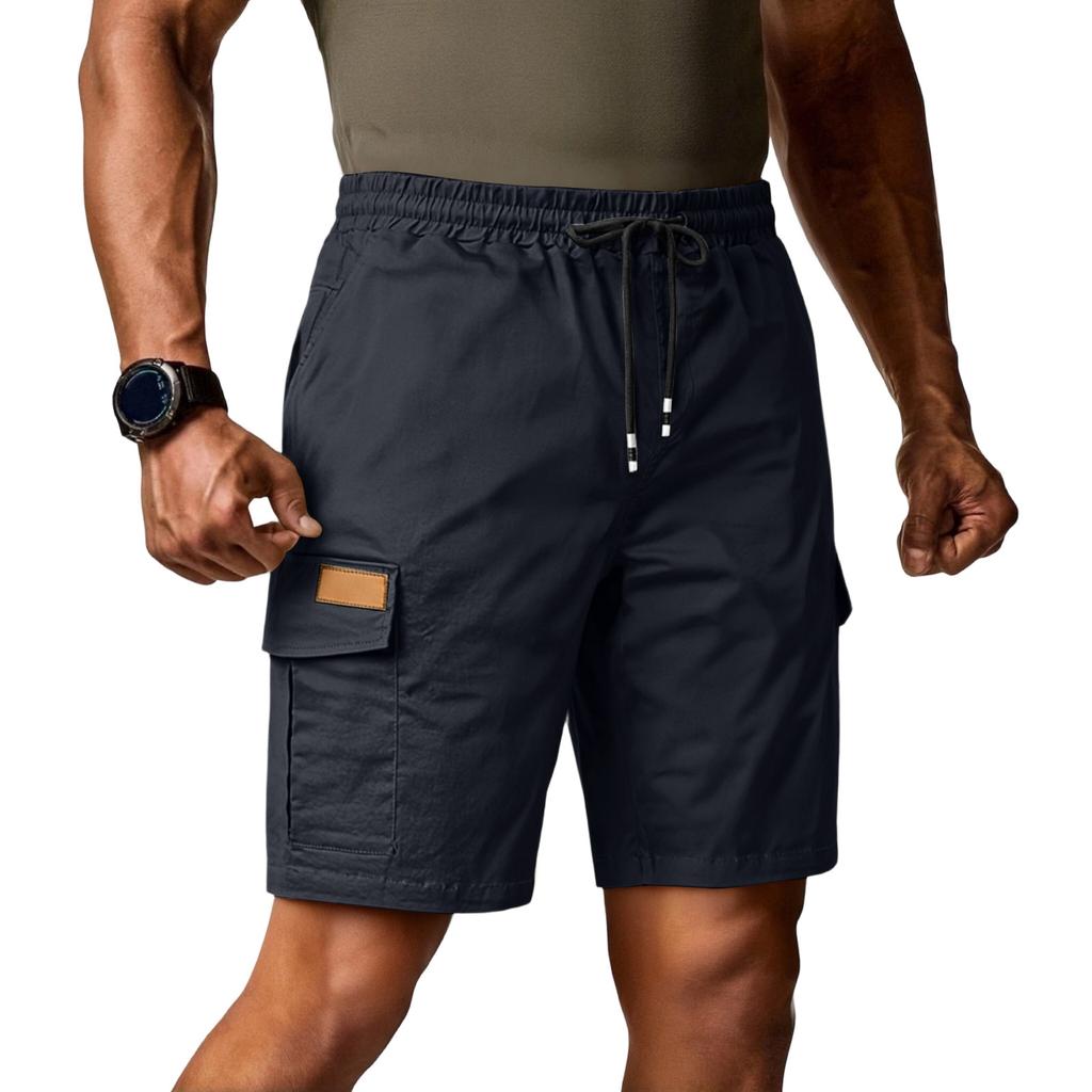 Pantalones de trabajo casuales de cinco pulgadas de largo para hombre - Pantalones cortos sueltos para hombre con múltiples bolsillos para deportes al aire libre, secado rápido, transpirables