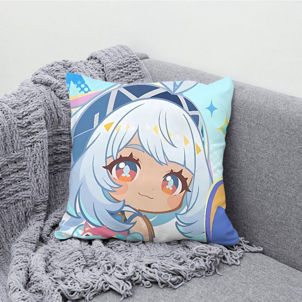 Genshin Impact Kinich Mualani Pillowcases Bedroom Living Room Sofa Home Decor Polyester Cushion Cover with Zipper