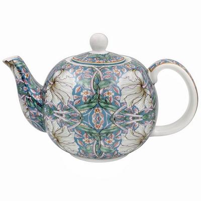 [A3333] - Blue 'William Morris Collection' Porcelain Teapot (Pimpernel) - Diameter 13 Cm