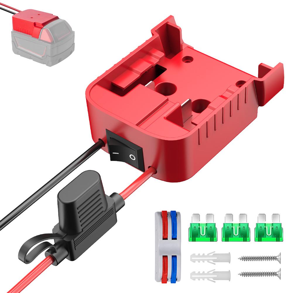Adaptér Power Wheels Pro Dewalt 20V Lithiovou Baterii DCB206 Pouzdro Spínač Pojistka Svorkovnice 12AWG DIY Jízdné Nákladní Auto RC Auto Hračky