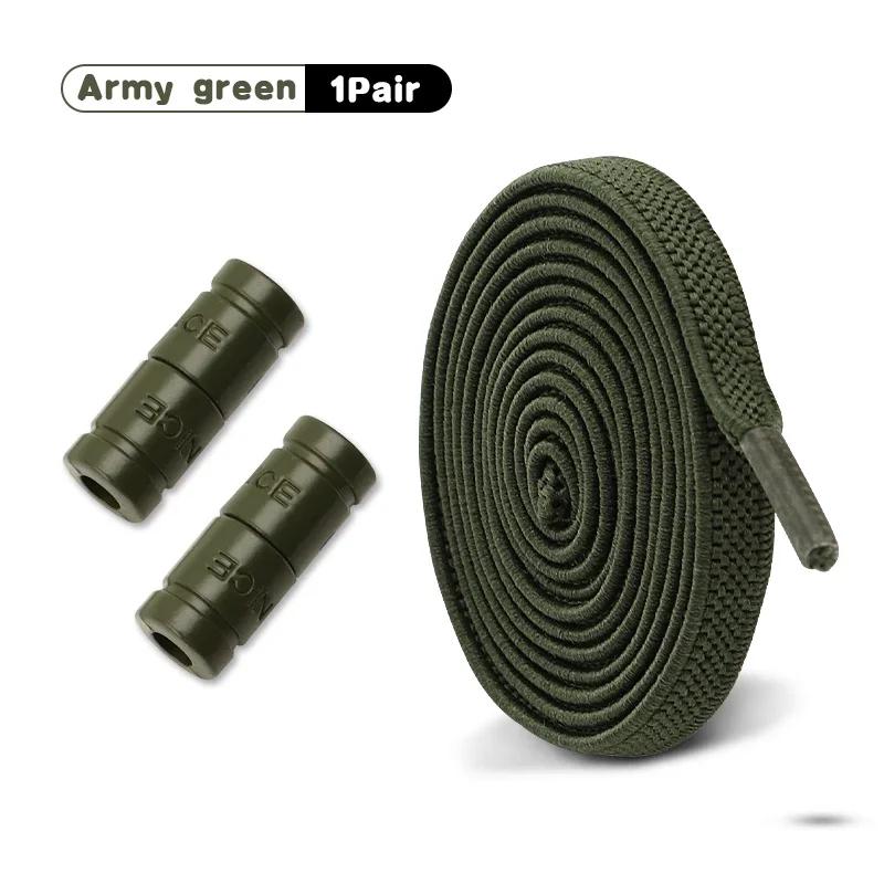 1Pair No Tie Shoelaces Metal Capsule Buckle Shoelace Round Elastic Laces Without Ties Sneakers Basketball Shoe Laces Accessories