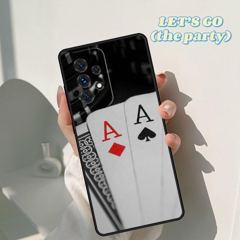 Poker Playing Cards Phone Case For Samsung Galaxy A42 A31 A40 A51 A71 A32 A80 A91 A52 A72 A73 A20e A21S A50 A70 A11 A12 Cover