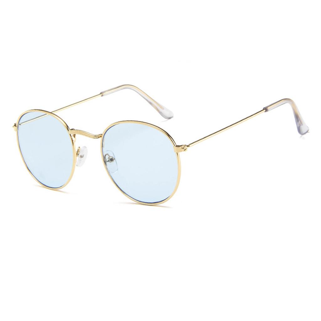 Women's Multicolor Colorful Retro Trend Reflective Large Frame Funglasses