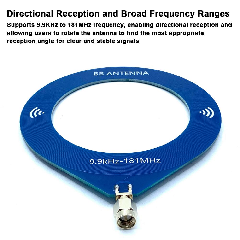 Small BB Antenna 9.9khz 181mhz Broad Frequency Donut MW SW Antenna SMA Interface Directional Reception Loop Antenna for
