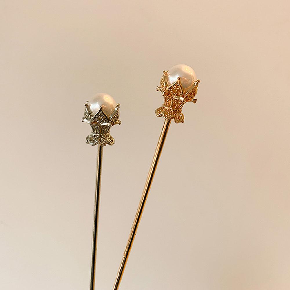 Lady Chinese Style Gold Silver Color Vintage Metal Hair Clip Hairpin Hair Sticks Hair Accessories