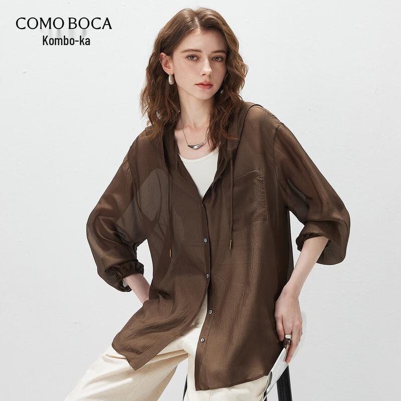

Women s Summer Thin Silk Hooded Long-Sleeve Jacket L