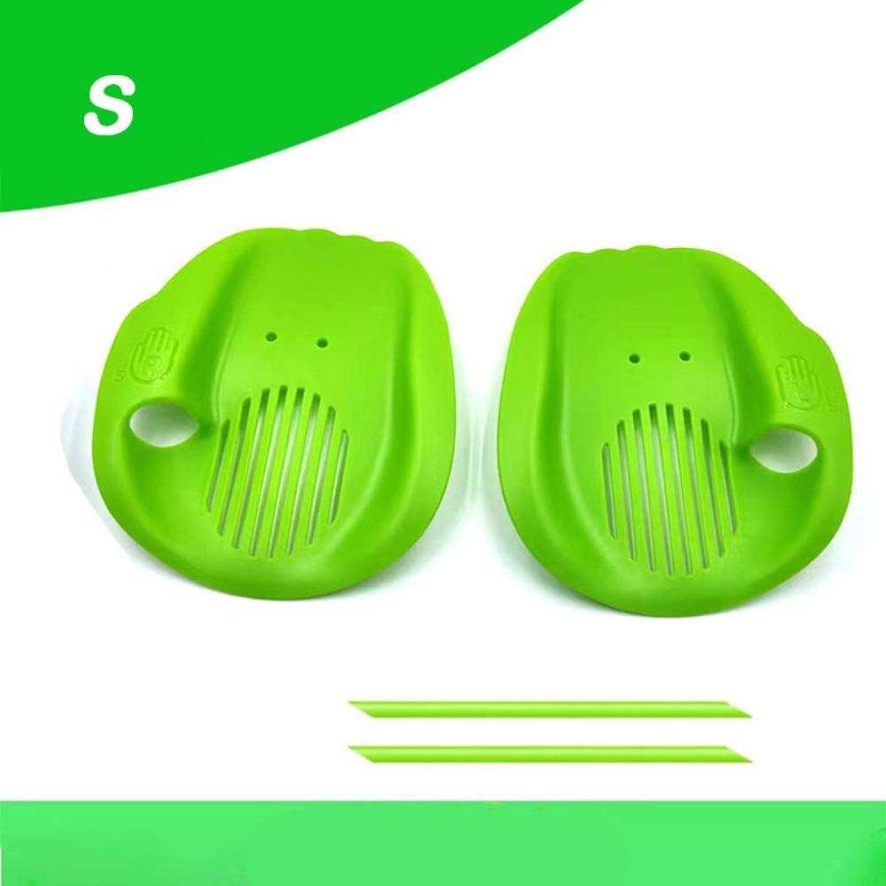 

1 пара эргономичных тренировочных ласт для рук с регулируемыми ремешками, перчатки для дайвинга, аксессуары для плавания Green-S