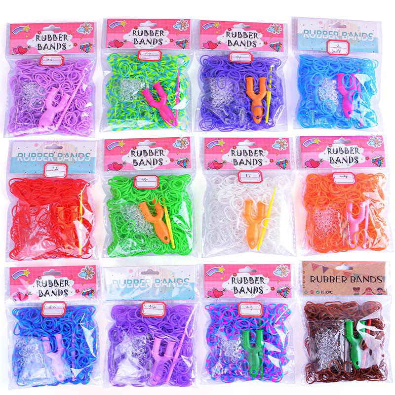 600-Piece Kids Rainbow Rubber Bands DIY Bracelet & Building Set - Educational, Colorful, Handmade Weaving Toy