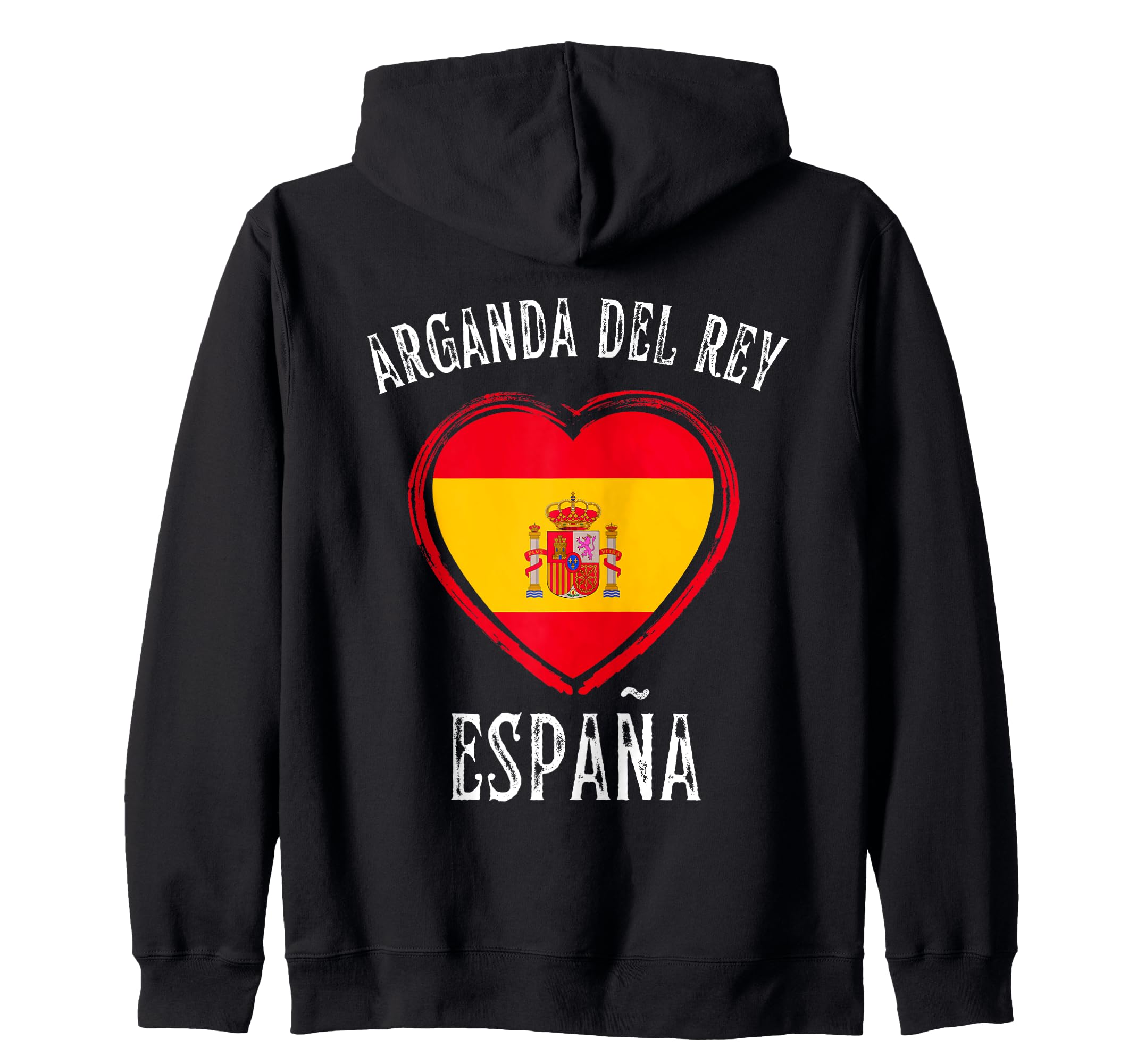 España Flag Heart Arganda Del Rey City Zip Hoodie