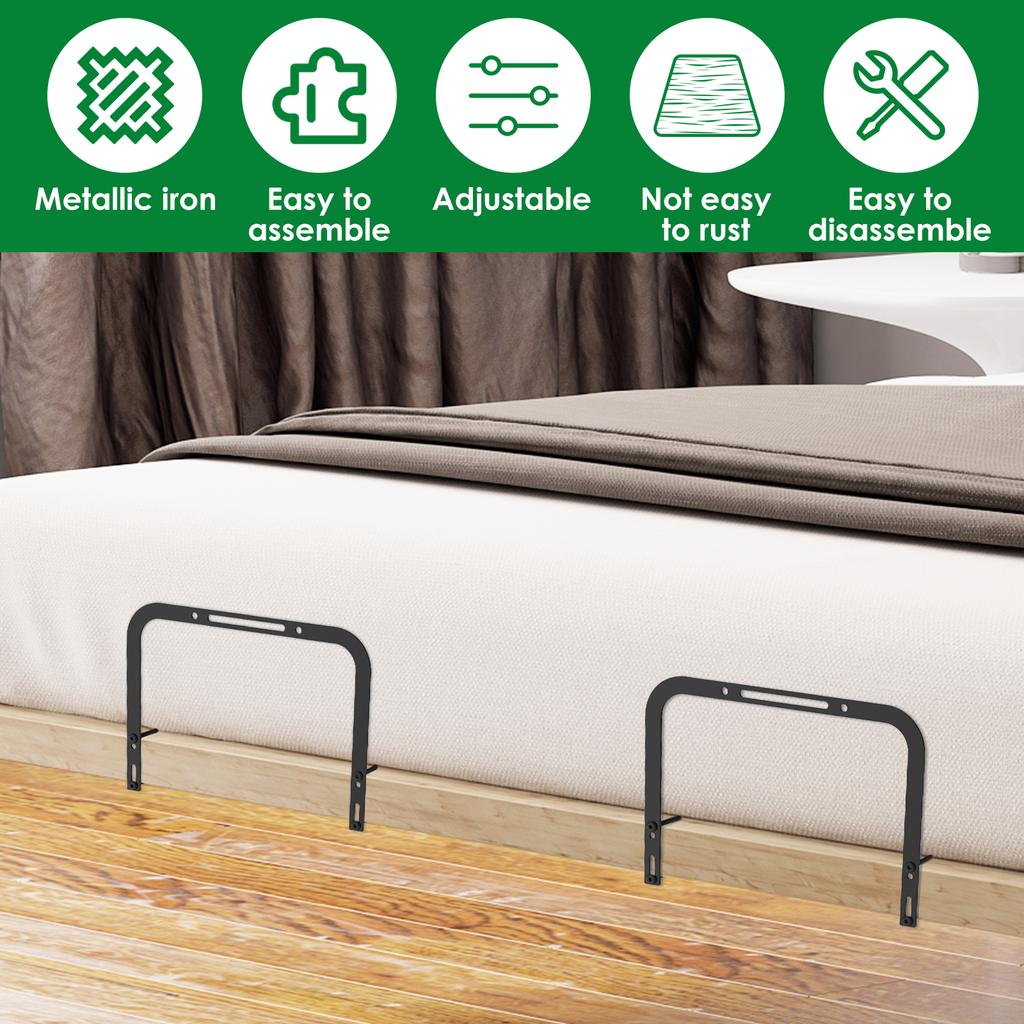 2Pcs Nonslip Mattress Slide Stopper Metal Mattress Gaskets Adjustable Mattress Retainer Bar Furniture Accessories for Bedroom