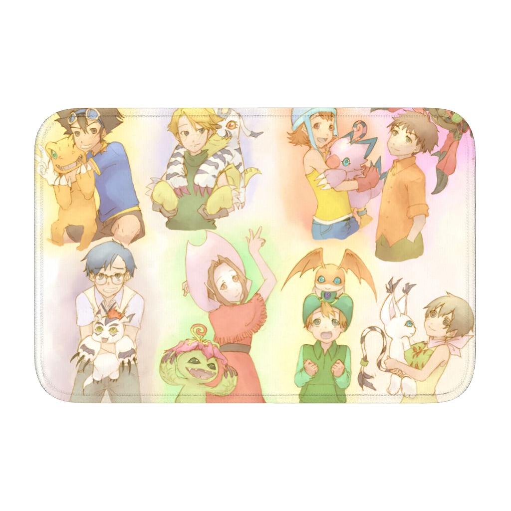Digimons Adventure Anime Fußmatte Anti-Rutsch Bad Küche Willkommensmatte Toilettentür Boden Eingang Teppich Teppich Fußmatte