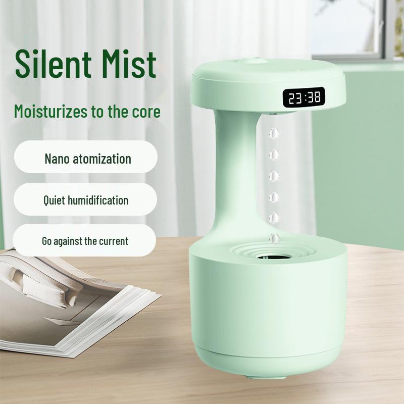 Silent Anti-Gravity Water Drop Humidifier - Large Capacity Bedroom Atomizer