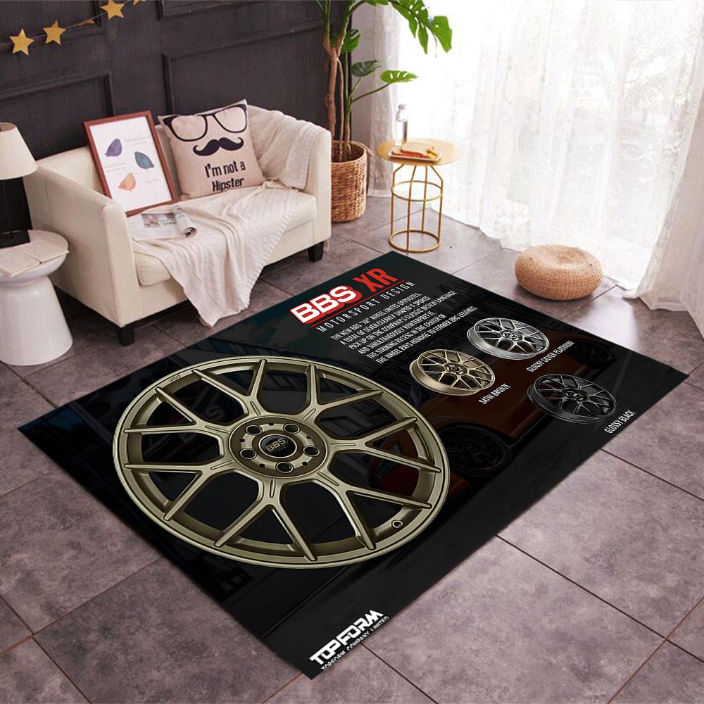 

Vintage Gold Wheel Area Rug Retro Gaming Print NonSlip Floor Mat for Game Room Office Car Lover Home Decor Home Bedroom 40X60CM