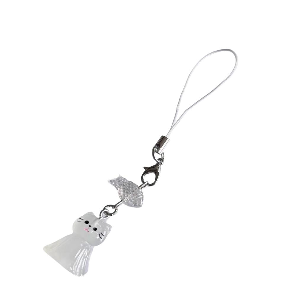 Practical Cat and Fish Phone Strap Cuteness Phone Lanyard Fashionable Bag Charm Suitable for Bags USBs and Phone
