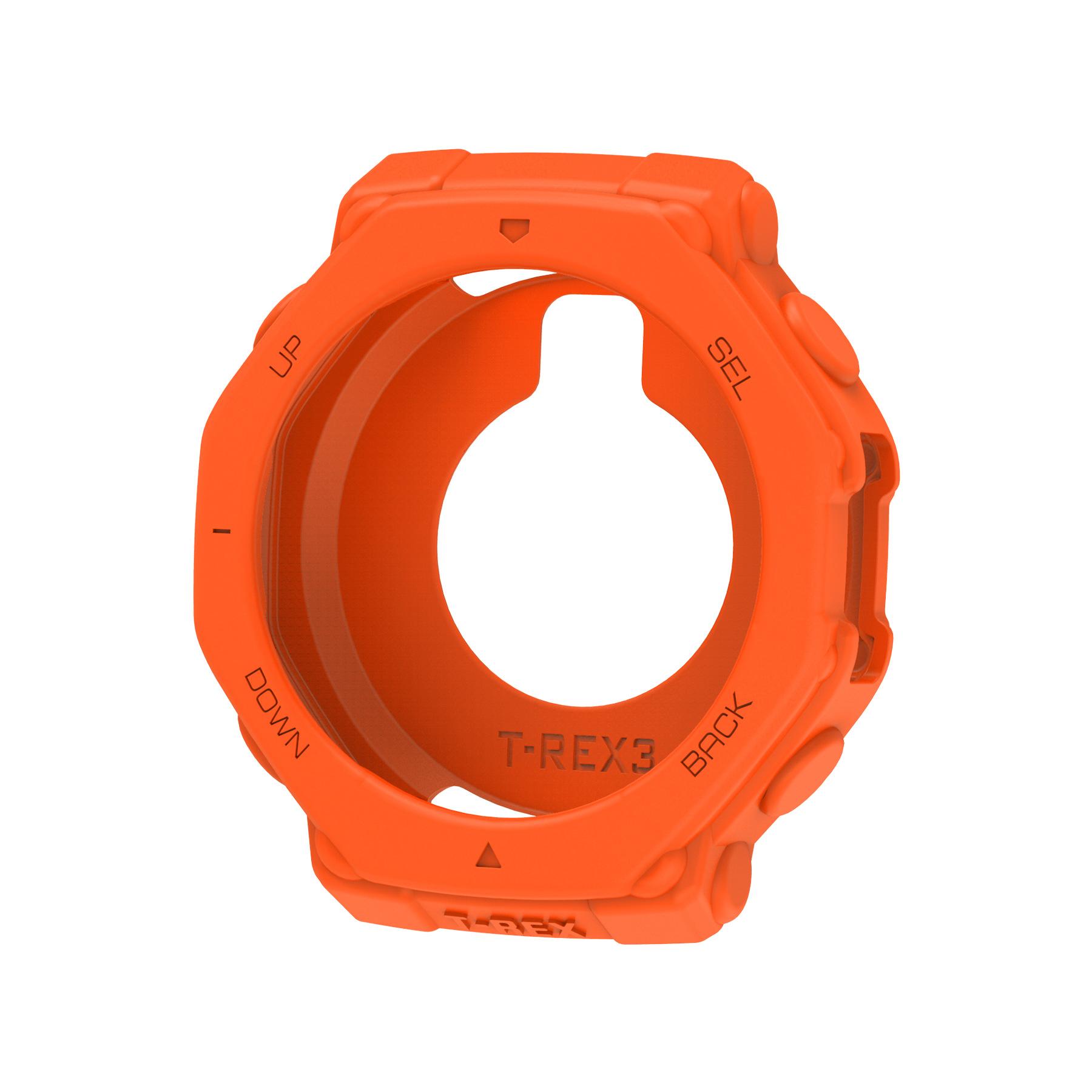 

Silicone Protective Case For Huami Amazfit T-Rex 3 TPU Protector Cover Protective Bumper Smart Watch Replacement Accessories помаранчевий