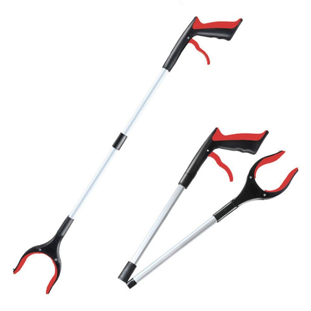 Portable Easy To Hold Foldable Litter Picker Lightweight Wide Claw Mouth Garbage Grabber Safe Collapsible Grabber Stick Garden