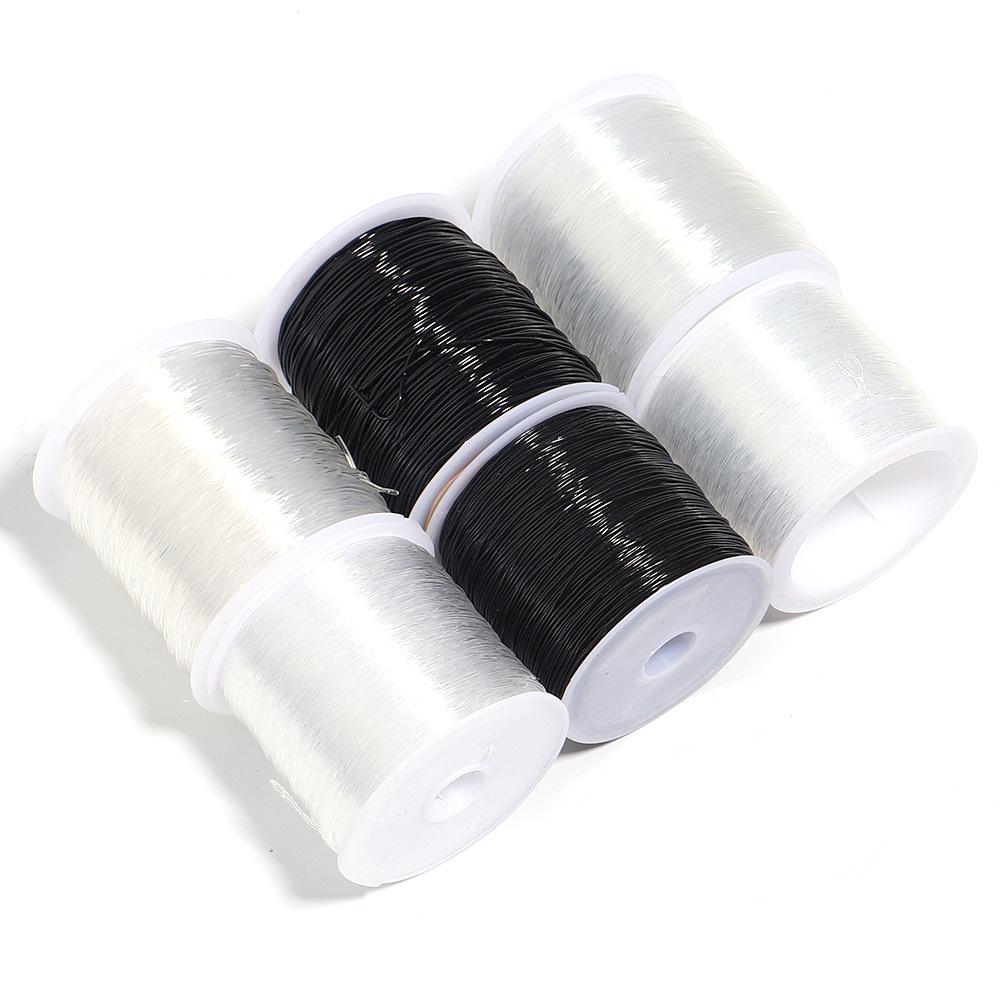 Large Roll Crystal Elastic Beading Cord - Transparent Stretch Jewelry Material for DIY Handmade Accessories