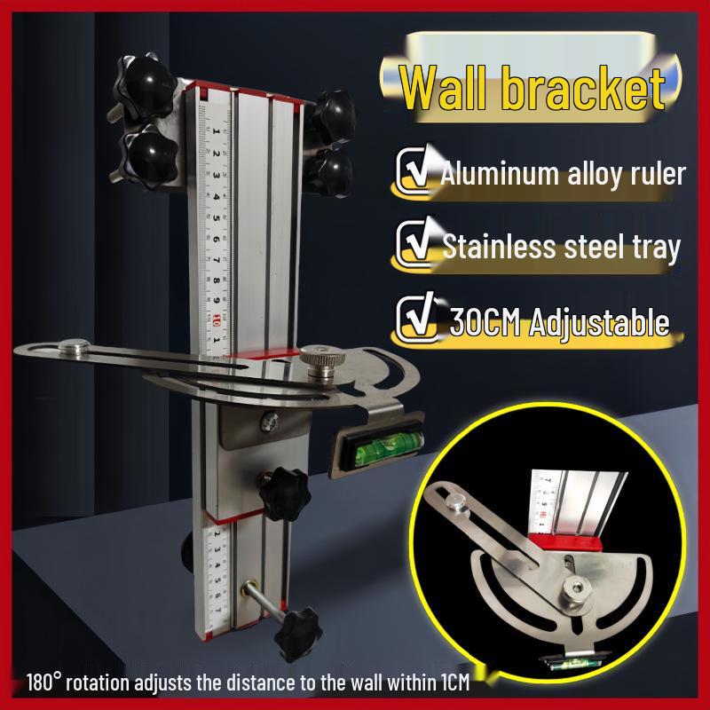 Level Wall Mount Bracket with Adjustable Aluminum Alloy Reinforced Set Screw for Positioning and Braking