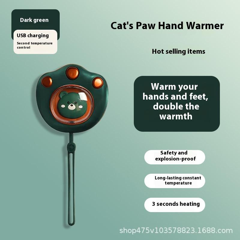 Mini Cat Claw Hand Warmer Portable USB Charging Continuous Heating Portable Heating Cartoon Mini Gift Gift