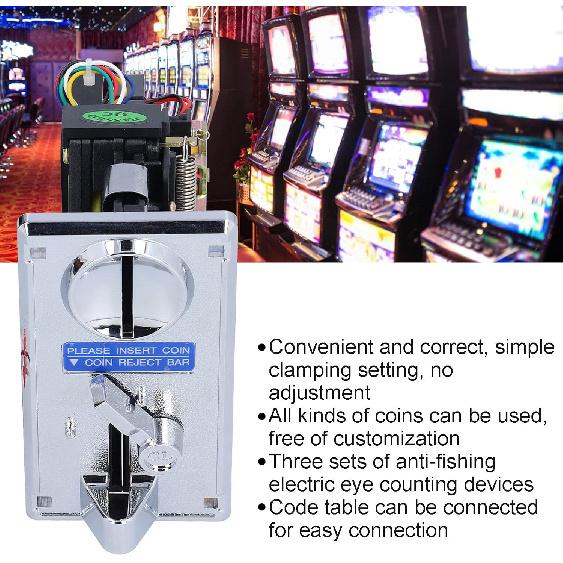 Acceptor, CPU Comparison Electronic Selector Operated Timer Controller for Game Vending Machine(Silver Gray)