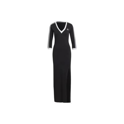 Vestido Maxi Originals 3 Listras Feminino Preto