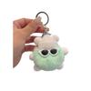 Keychain Cartoon Doll Wearing Hat Glasses Decor Imitation Rabbit Fur Charm Key Chain Keys