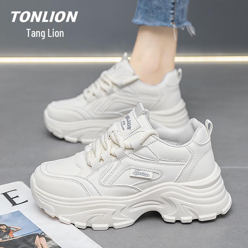 TonLion Women s Chunky Platform Casual Sneakers 37