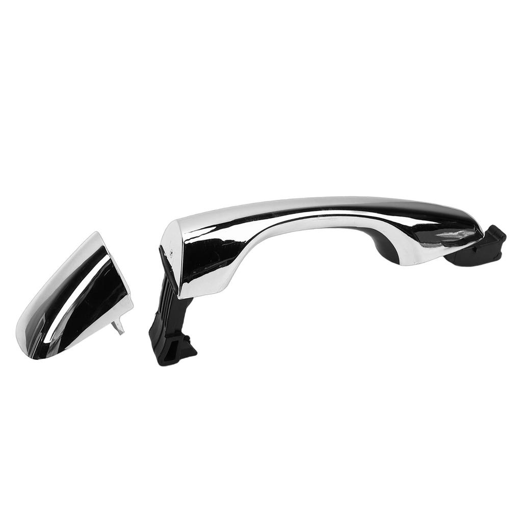 Exterior Door Handle and Lock Bezel Cr Plated ABS Car Exterior Door Handle with End Cap Replacement for Sorento 2016